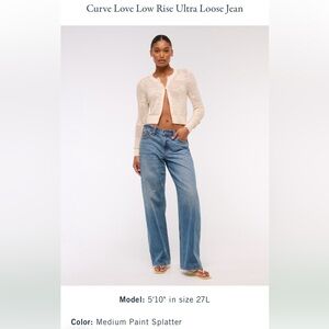 curve love low rise ultra loose jeans